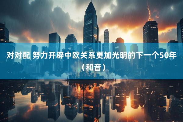对对配 努力开辟中欧关系更加光明的下一个50年（和音）